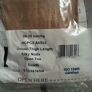 Compression 2 pack Unisex Thigh High Open Toe Compression Stocking 20-30mmHg NWT